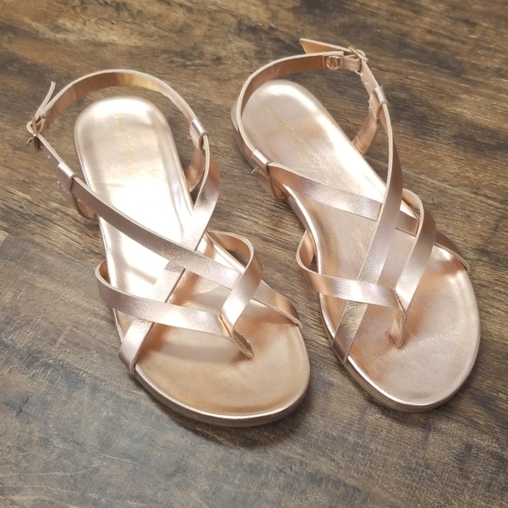 Womens Madden Girl Delia Sandal Rose Gold - Picture 1 of 5